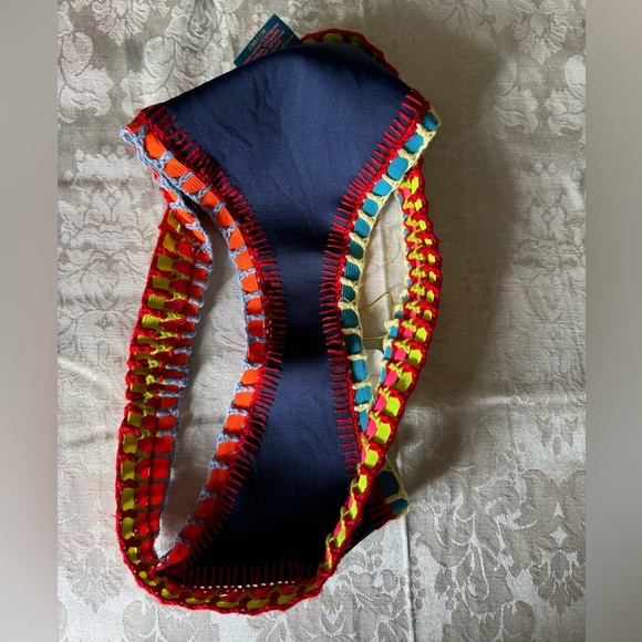 Women’s anthropologie navy multi neon bikini bottom Size M - Picture 8 of 9